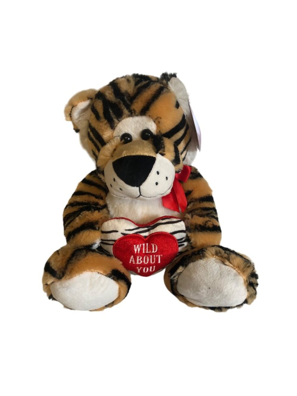 Sugar Loaf Plush Tiger Stuffed Animal Wild About You Heart Valentine Collection